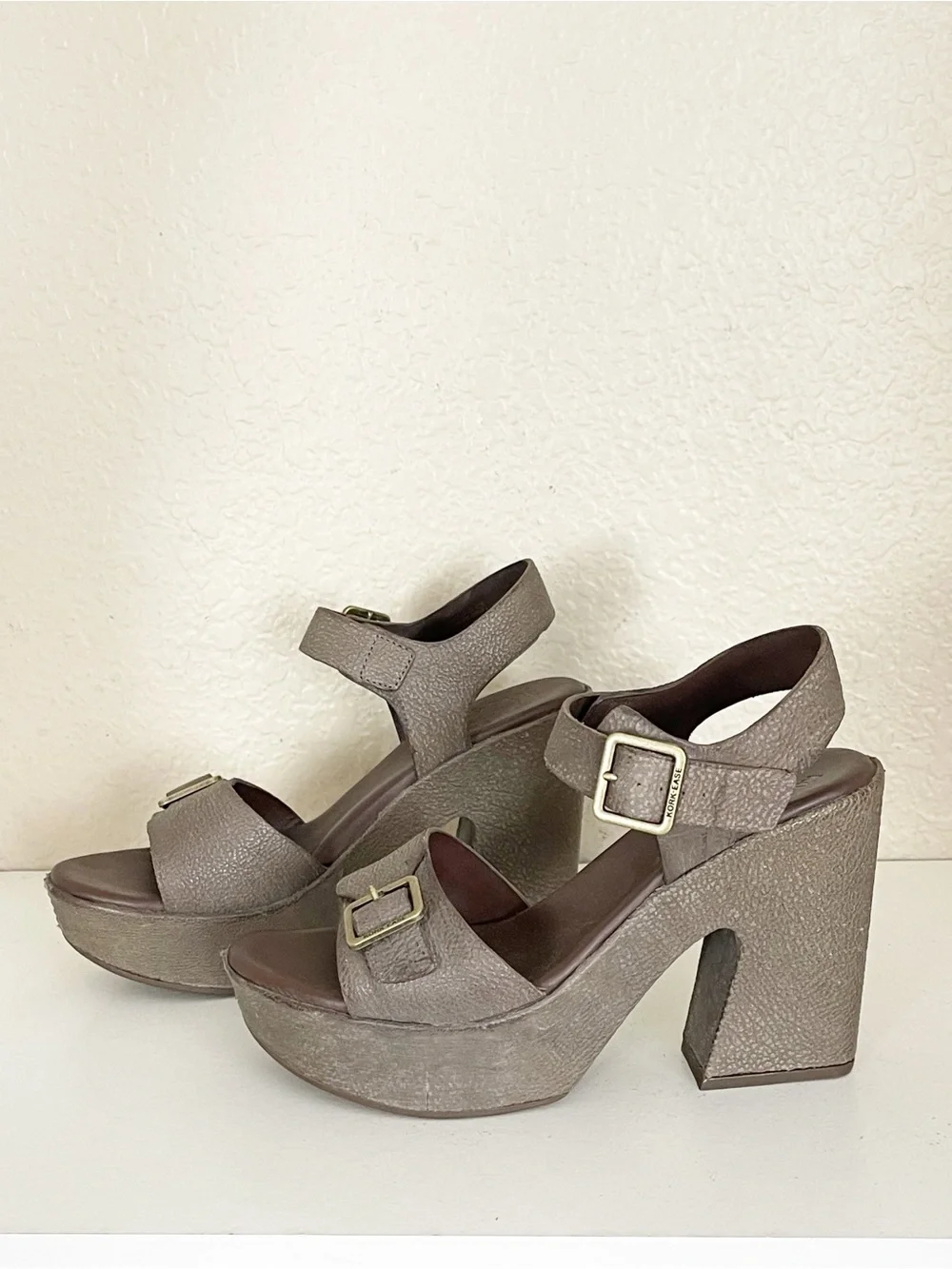 Kork-Ease Kenora Platform Sandals in gray brown
